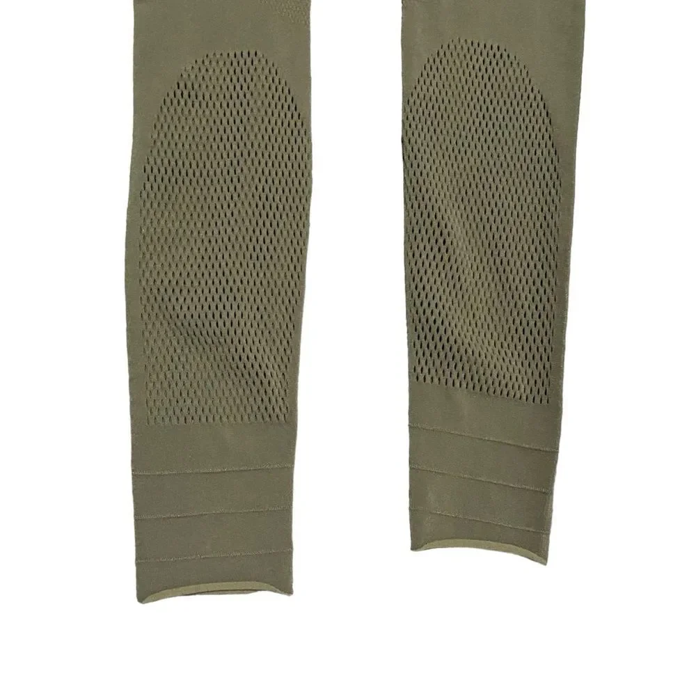 Free People Movement Dusty Olive Mesh Compression Leggings S - Picture 6 of 11